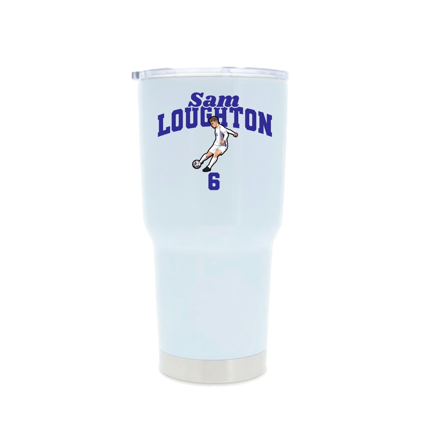 30oz Stainless Steel Tumbler — Signature Arch in White
