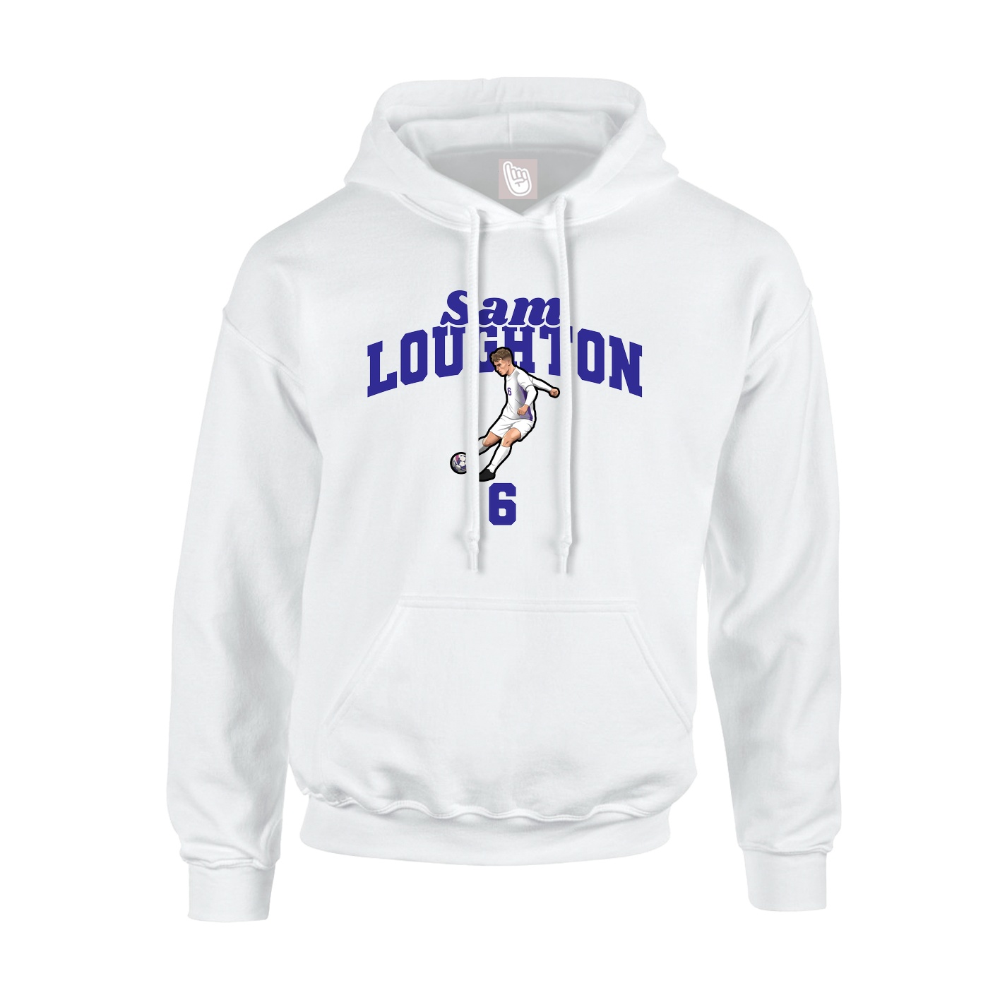 Youth Hoodie — Signature Arch in White