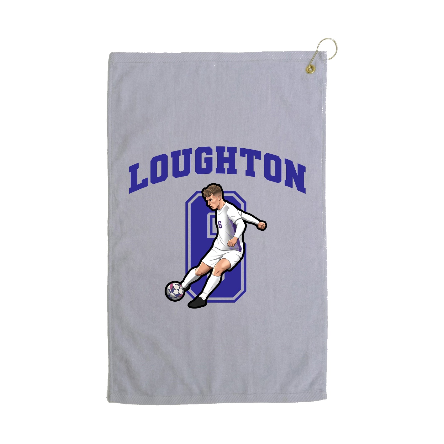 Golf Towel — Number in Grey