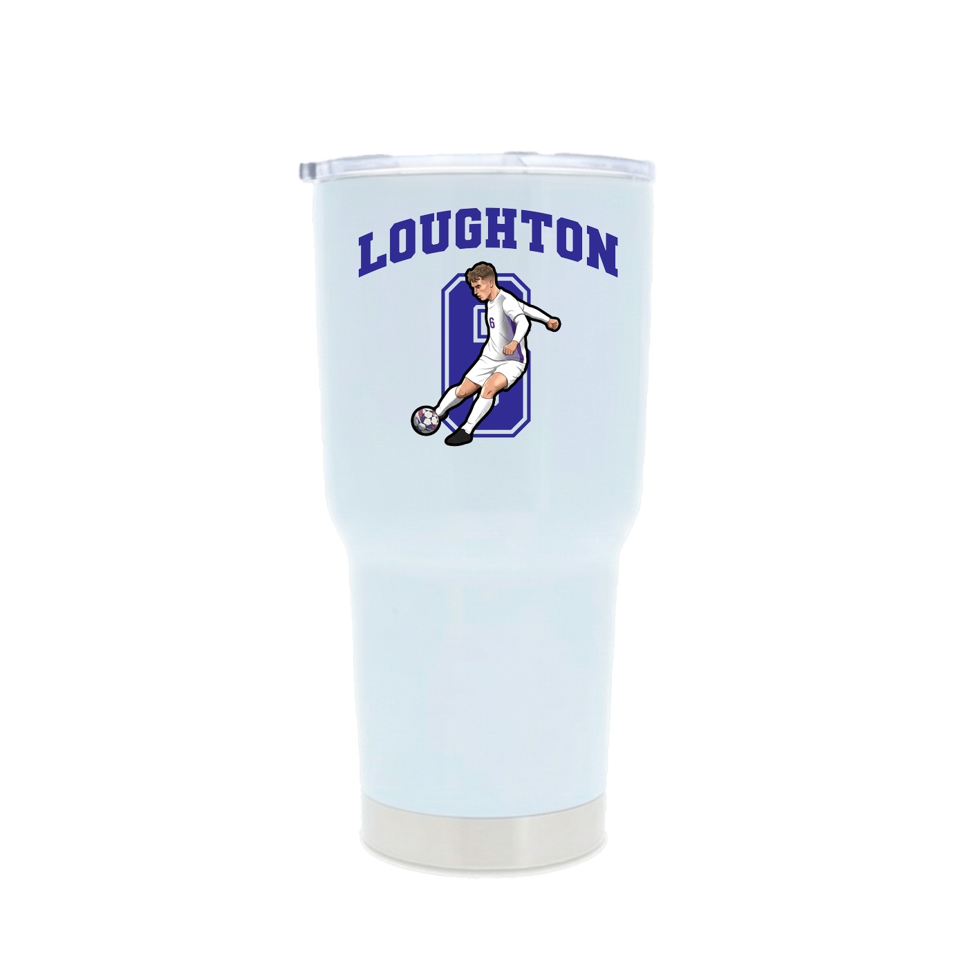 30oz Stainless Steel Tumbler — Number in White