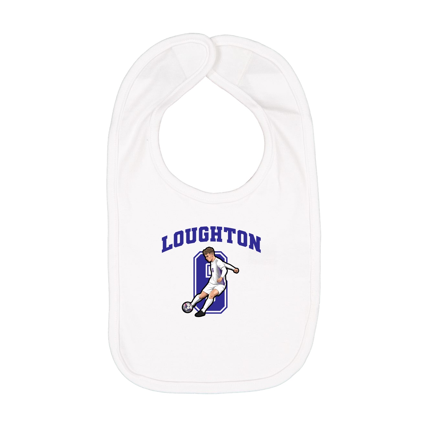 Infant Bib — Number in White