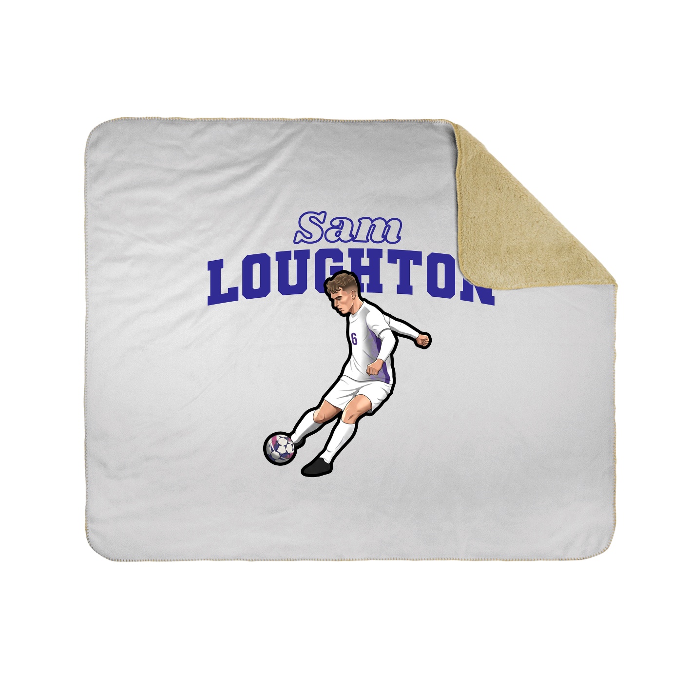 Throw Blanket — Name Arch in White