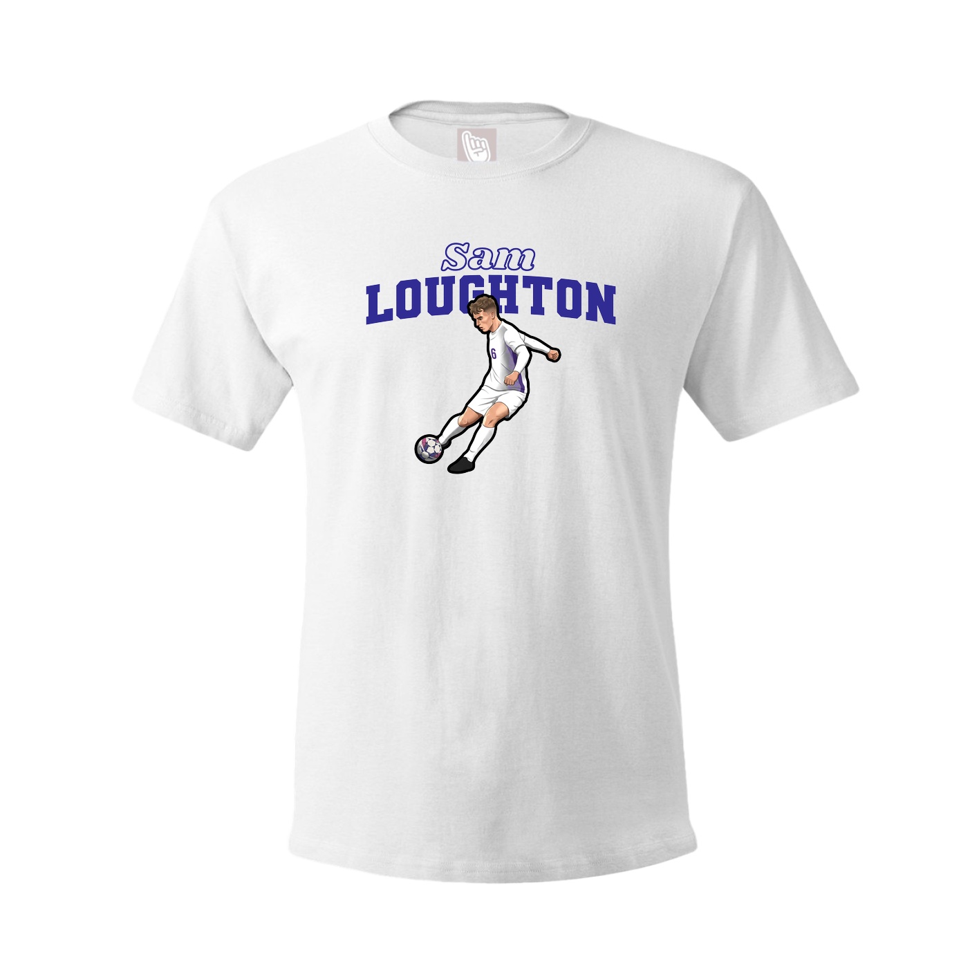 Youth Tee — Name Arch in White