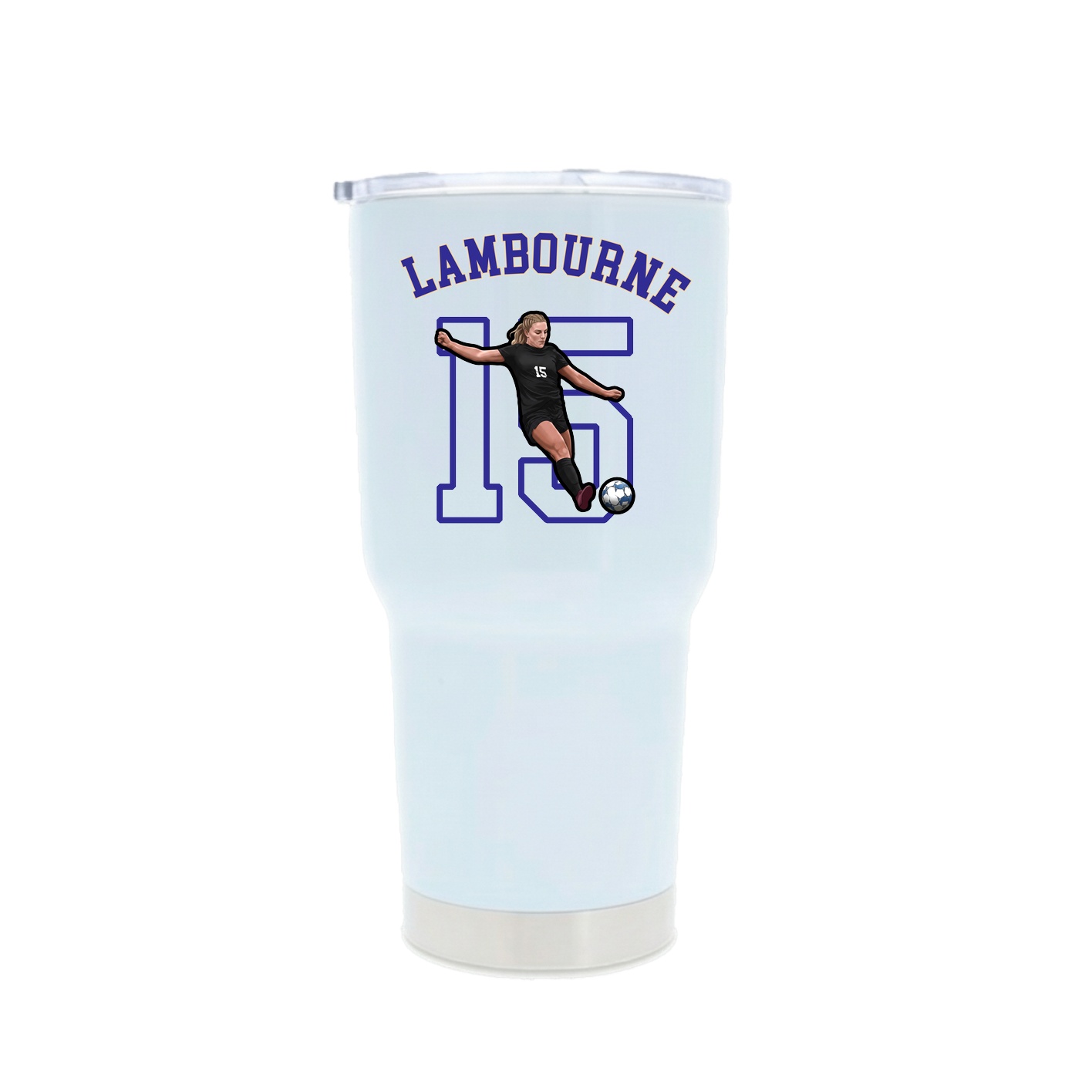 30oz Stainless Steel Tumbler — Shirsey Arch in White