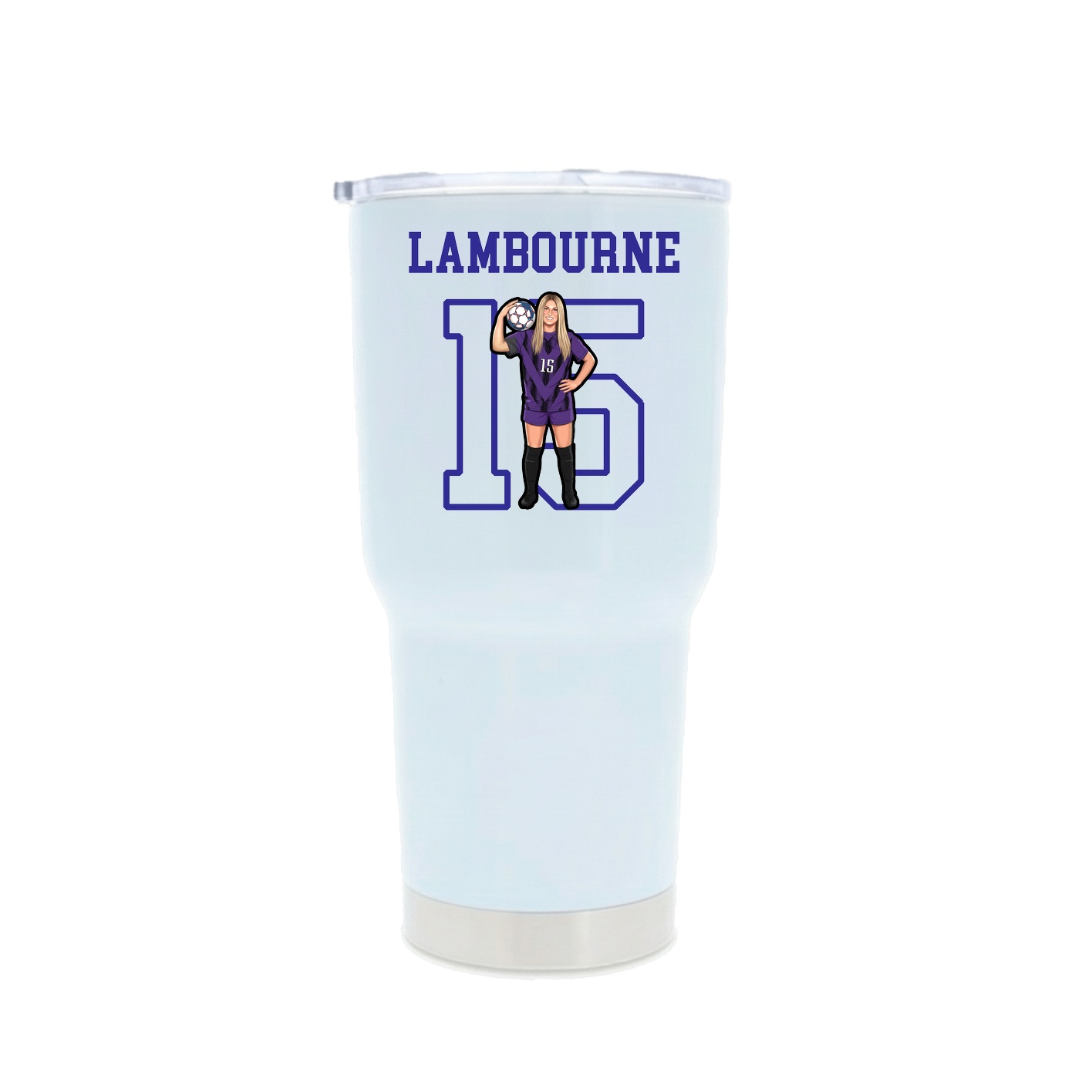 30oz Stainless Steel Tumbler — Shirsey in White