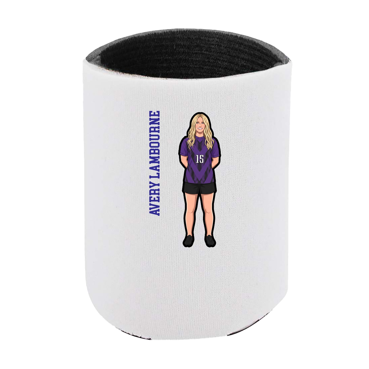 Can Holder — Name Vertical in White