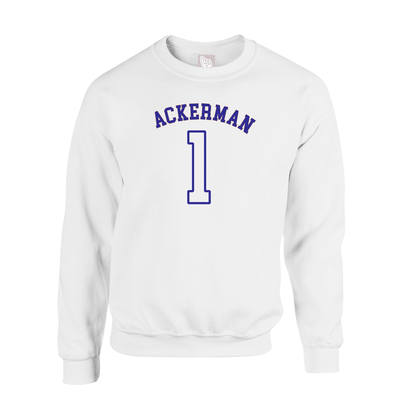 Fleece Crew — Shirsey Arch in White