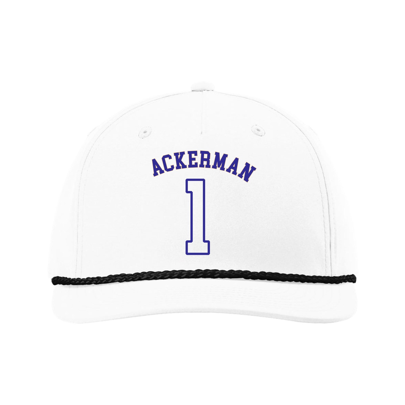 Five-Panel Classic Rope Cap — Shirsey Arch in White