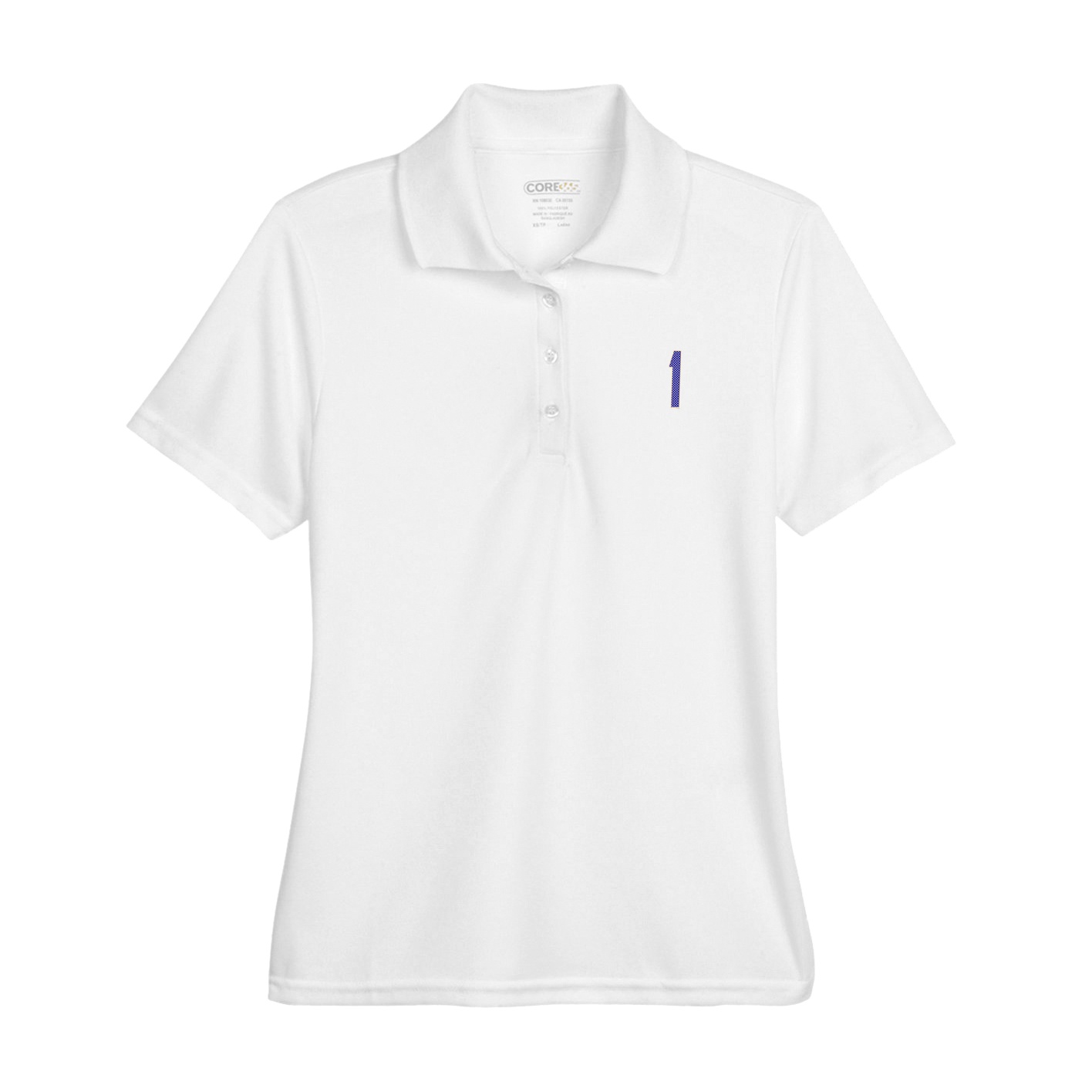 Womens Performance Polo — Front Shirsy in White