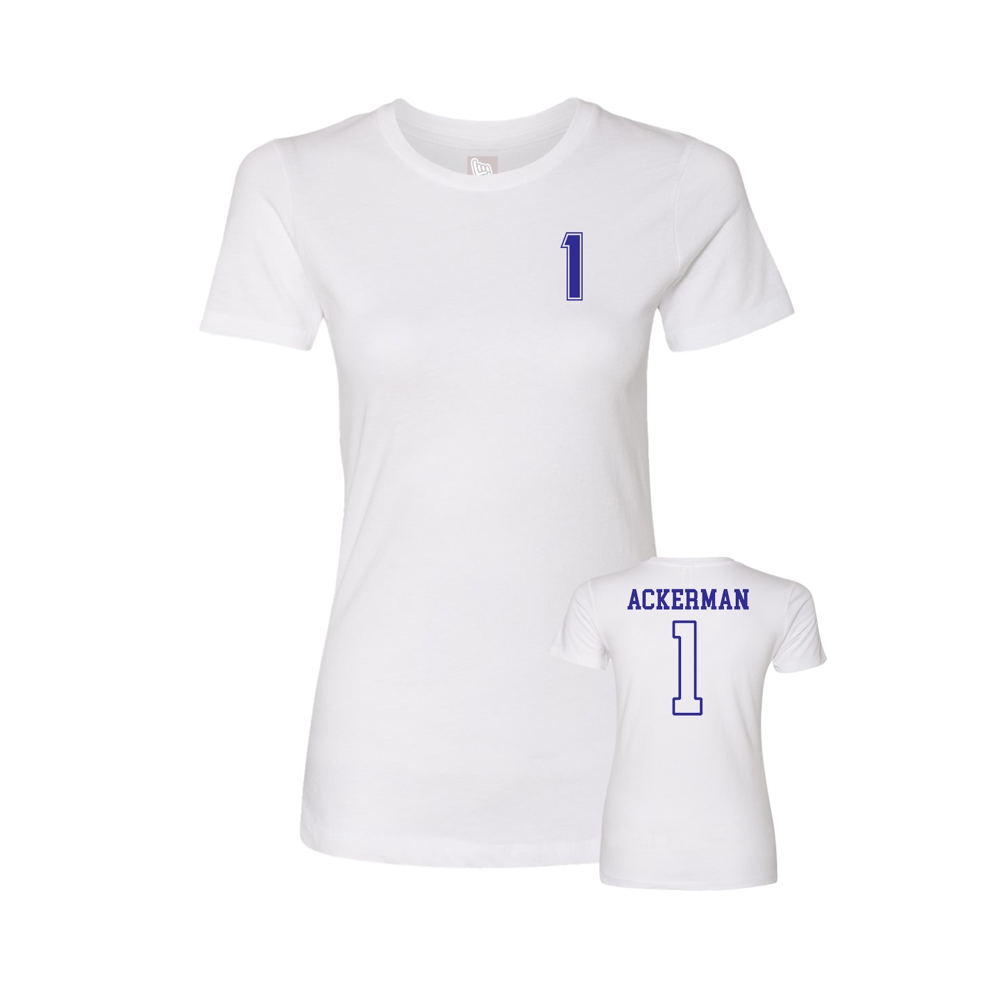 Fitted Women's Tee — Chest Back in White