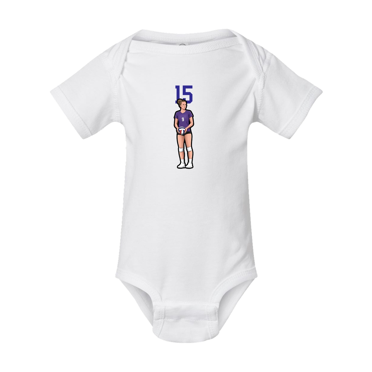 Baby Onesie — Number Top in White