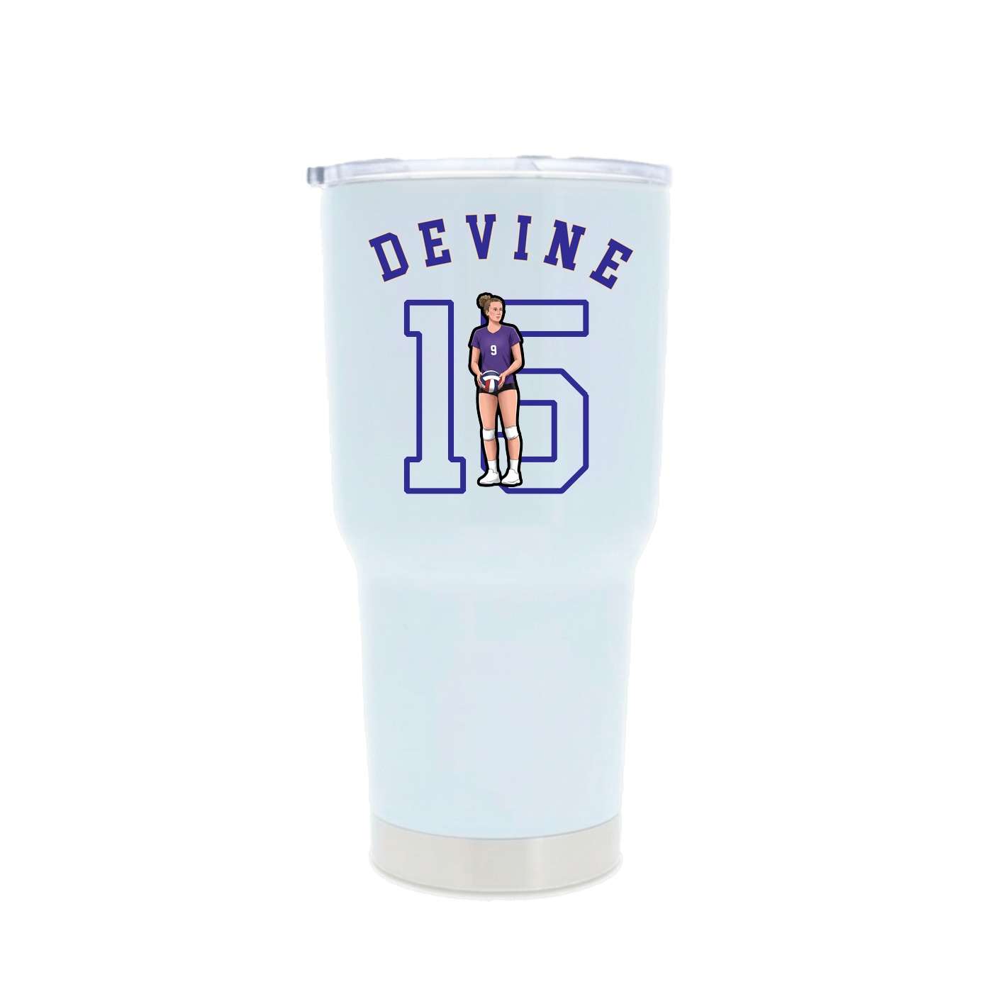 30oz Stainless Steel Tumbler — Shirsey Arch in White