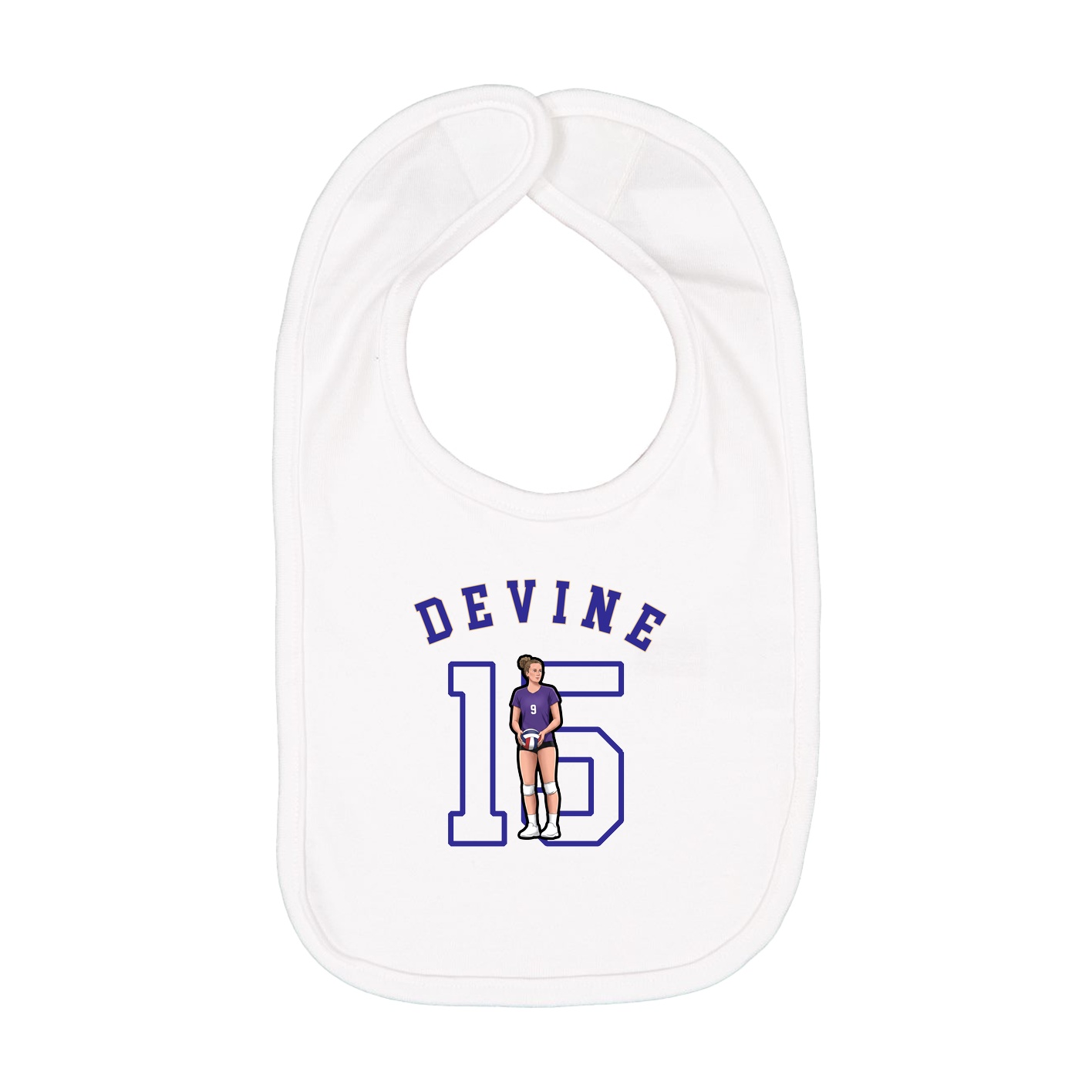 Infant Bib — Shirsey Arch in White