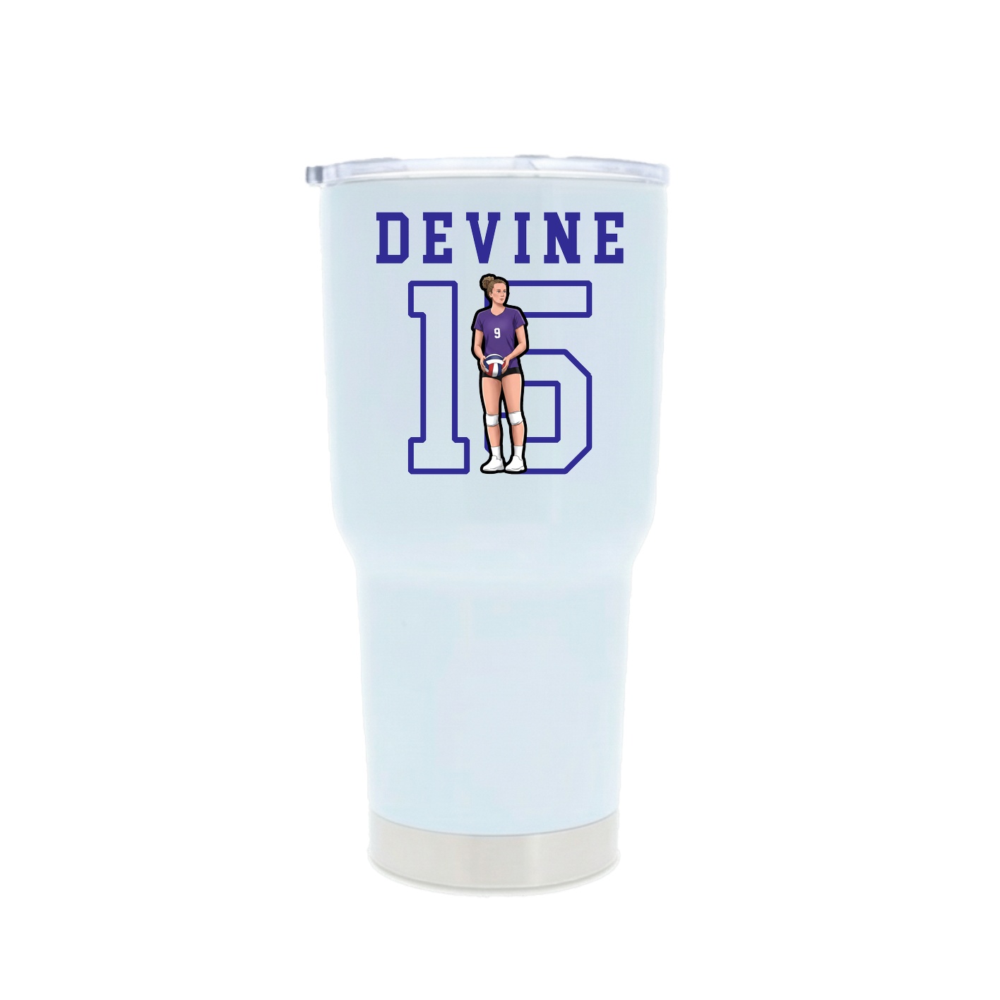 30oz Stainless Steel Tumbler — Shirsey in White