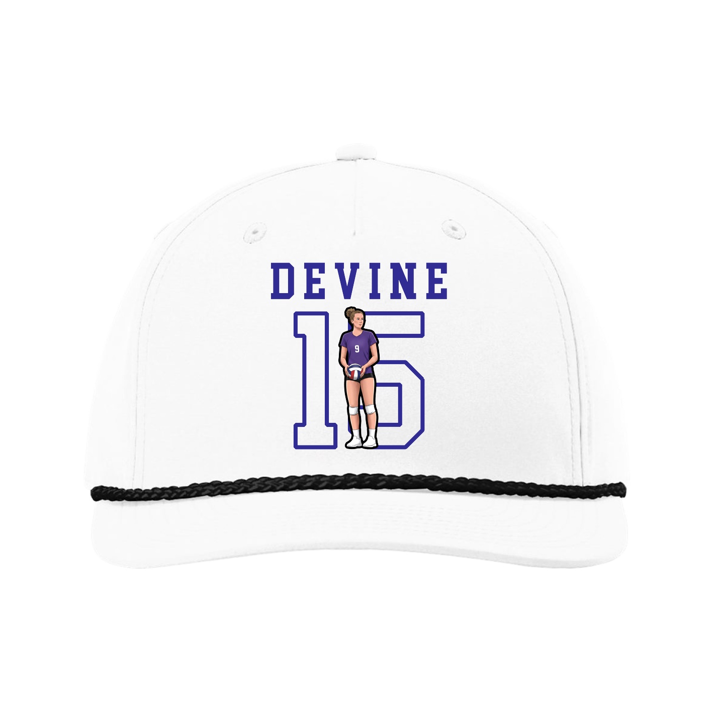 Five-Panel Classic Rope Cap — Shirsey in White