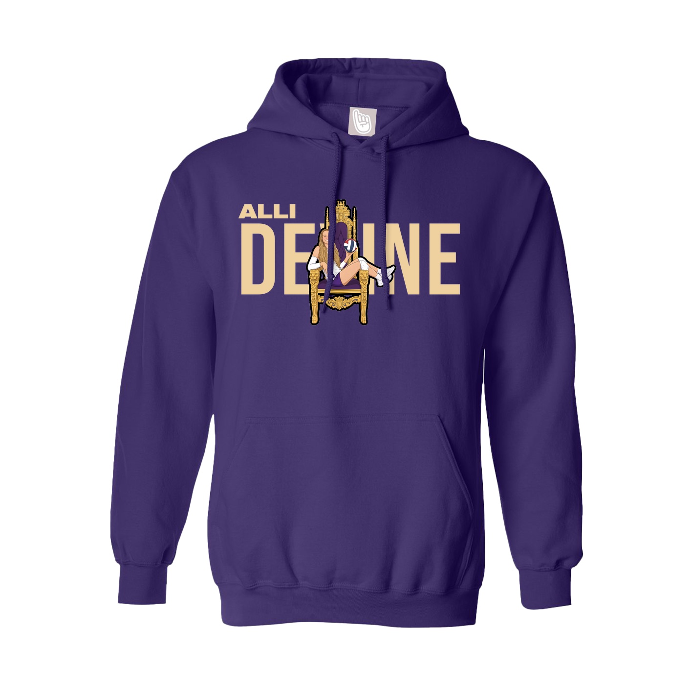 Youth Hoodie — Player Name in Purple