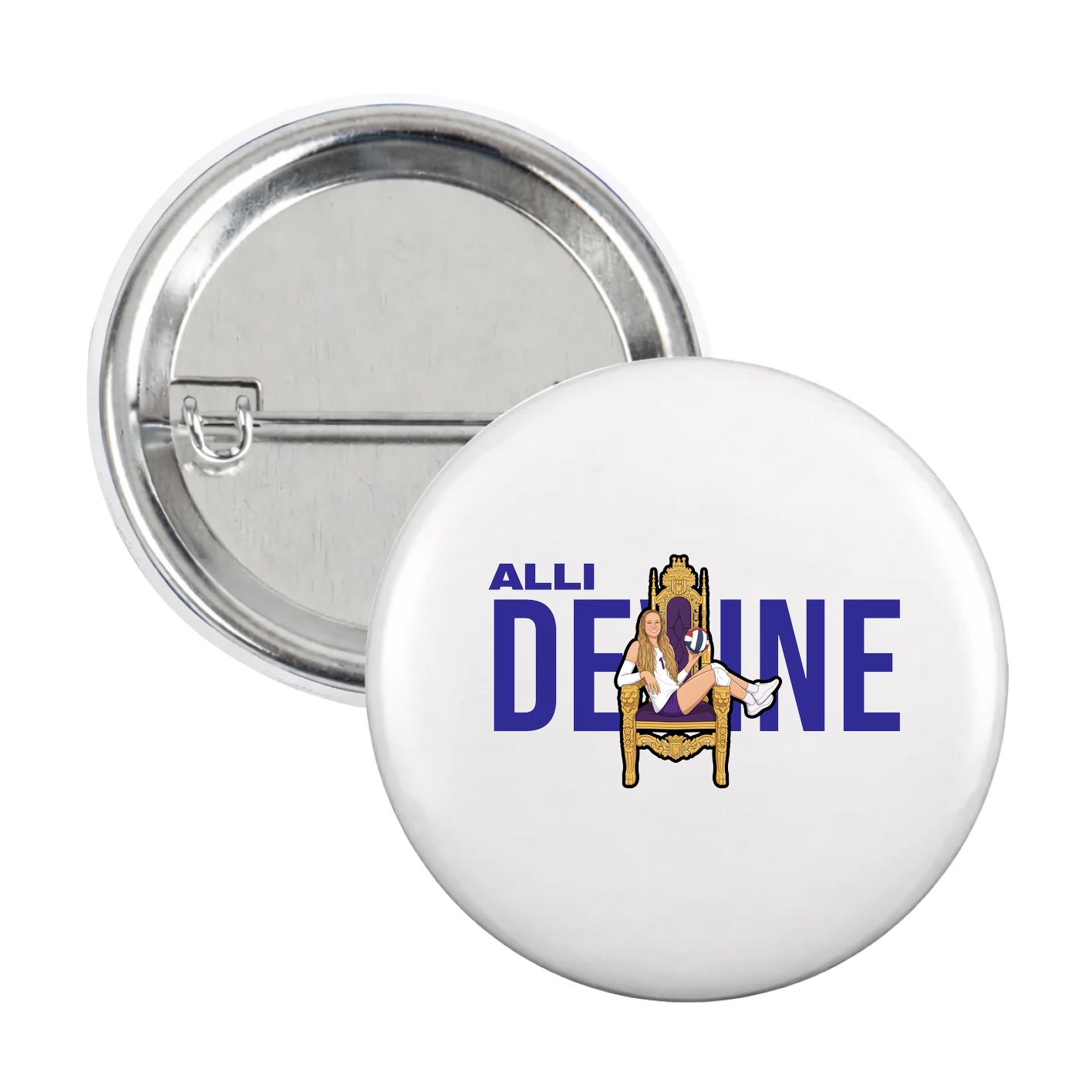 Game Day Button — Player Name in White
