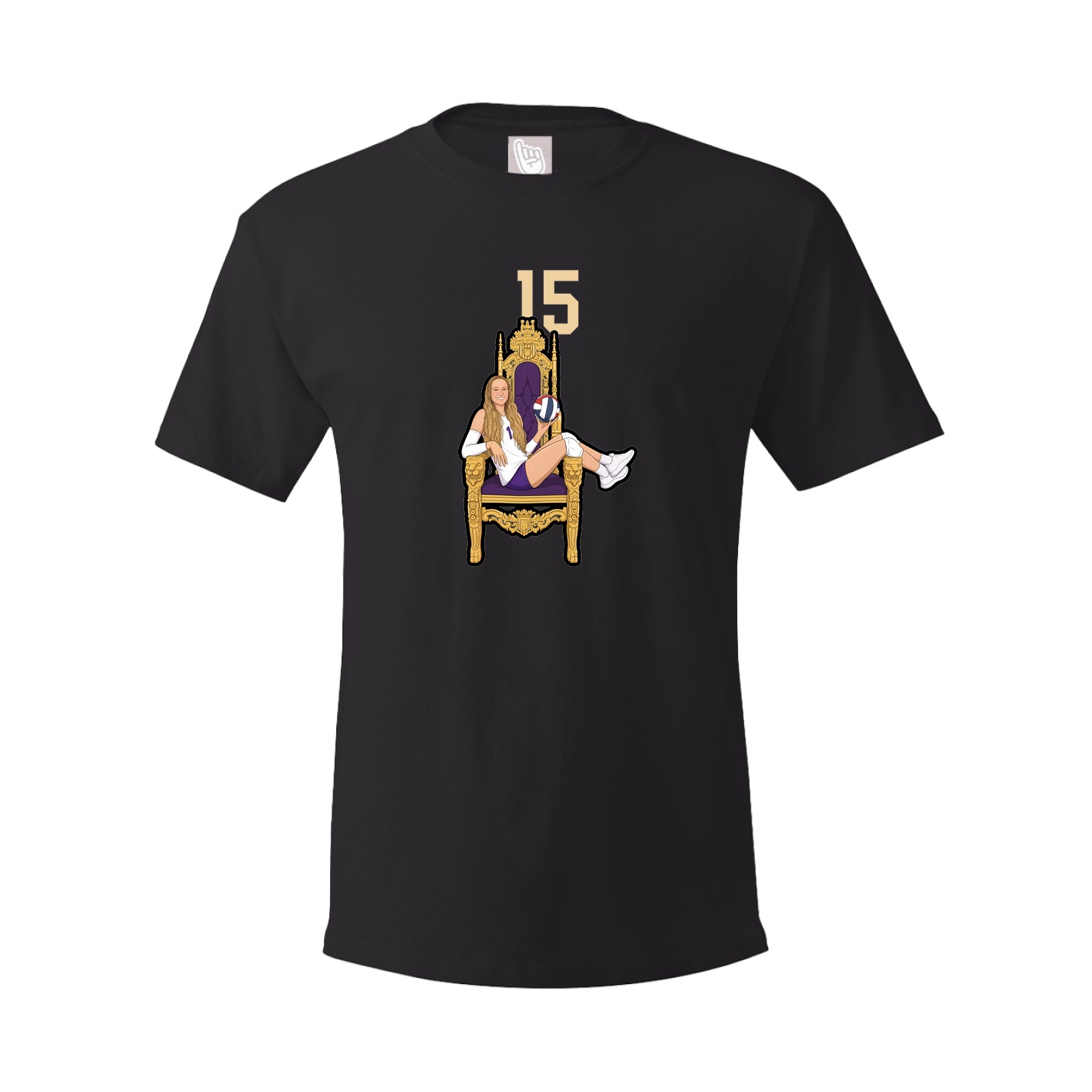 Youth Tee — Number Top in Black