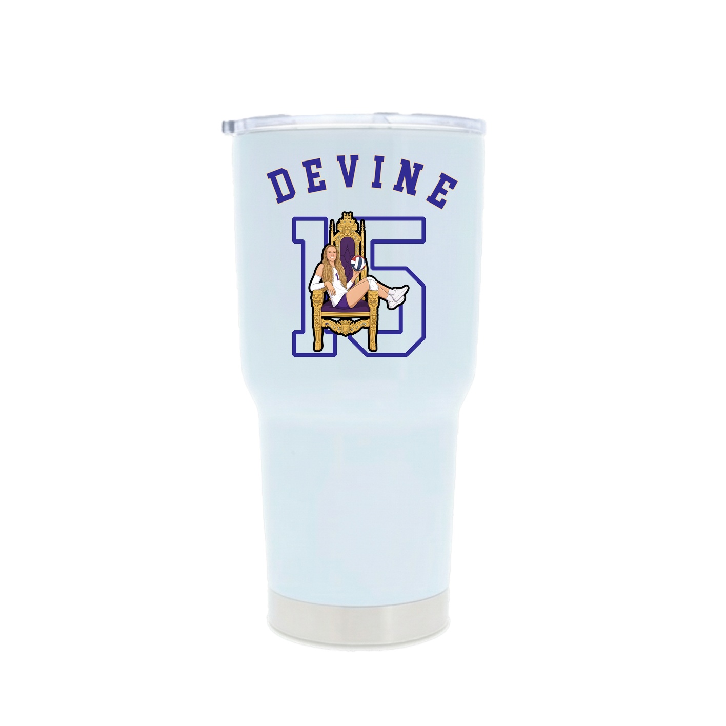 30oz Stainless Steel Tumbler — Shirsey Arch in White
