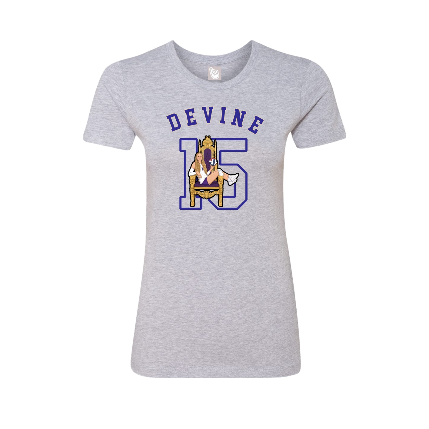 Fitted Women's Tee — Shirsey Arch in Grey
