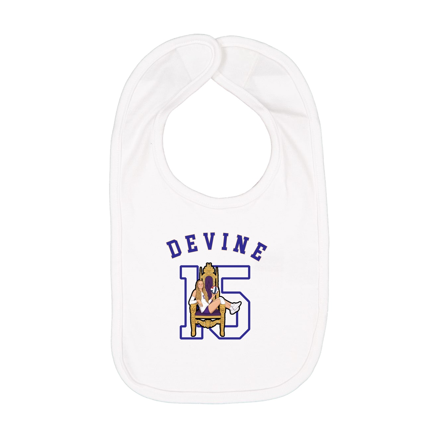 Infant Bib — Shirsey Arch in White