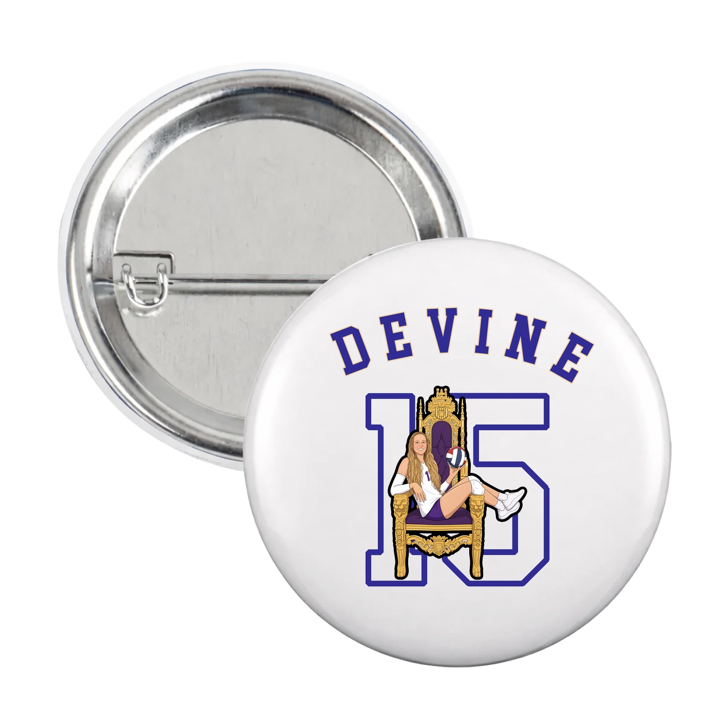 Game Day Button — Shirsey Arch in White