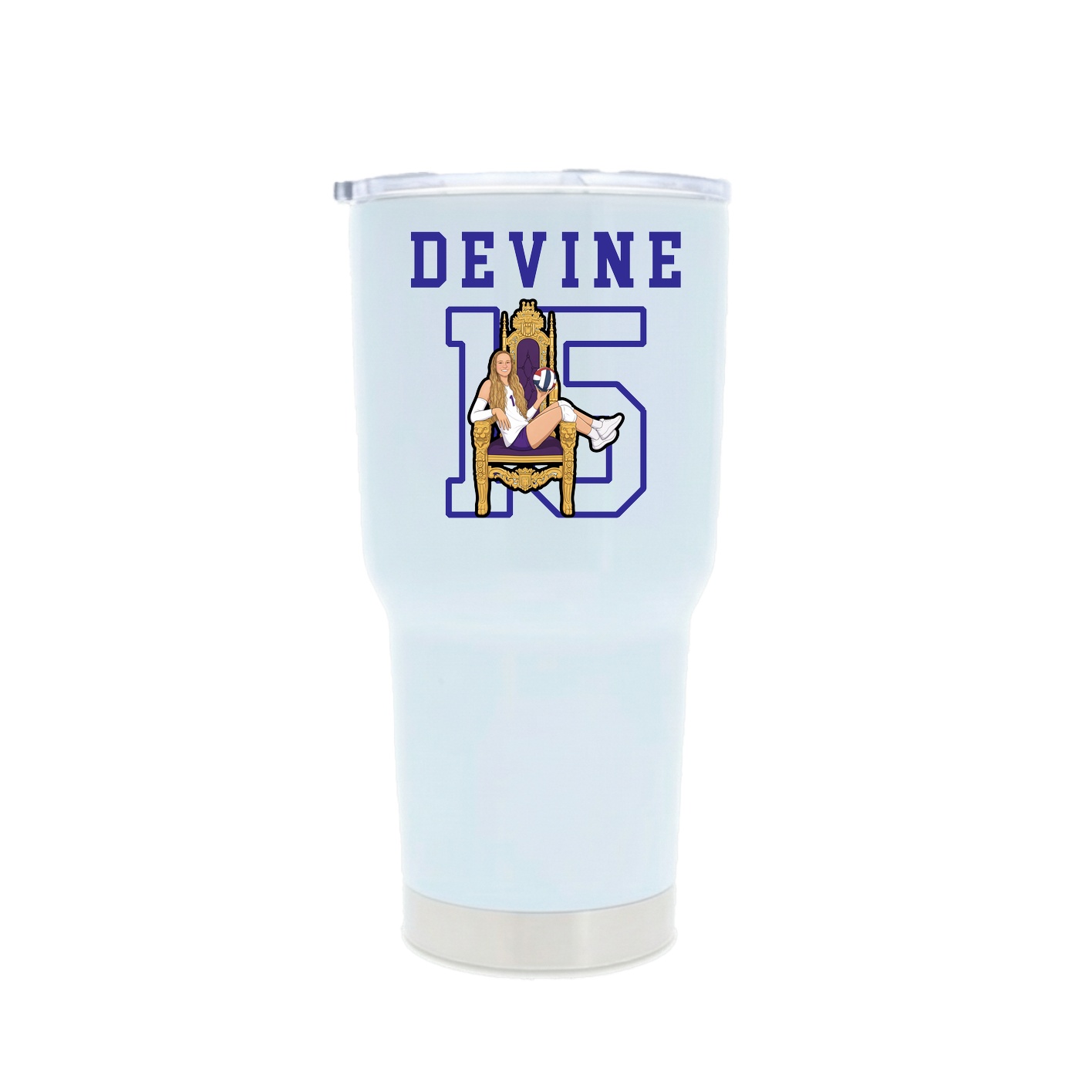 30oz Stainless Steel Tumbler — Shirsey in White