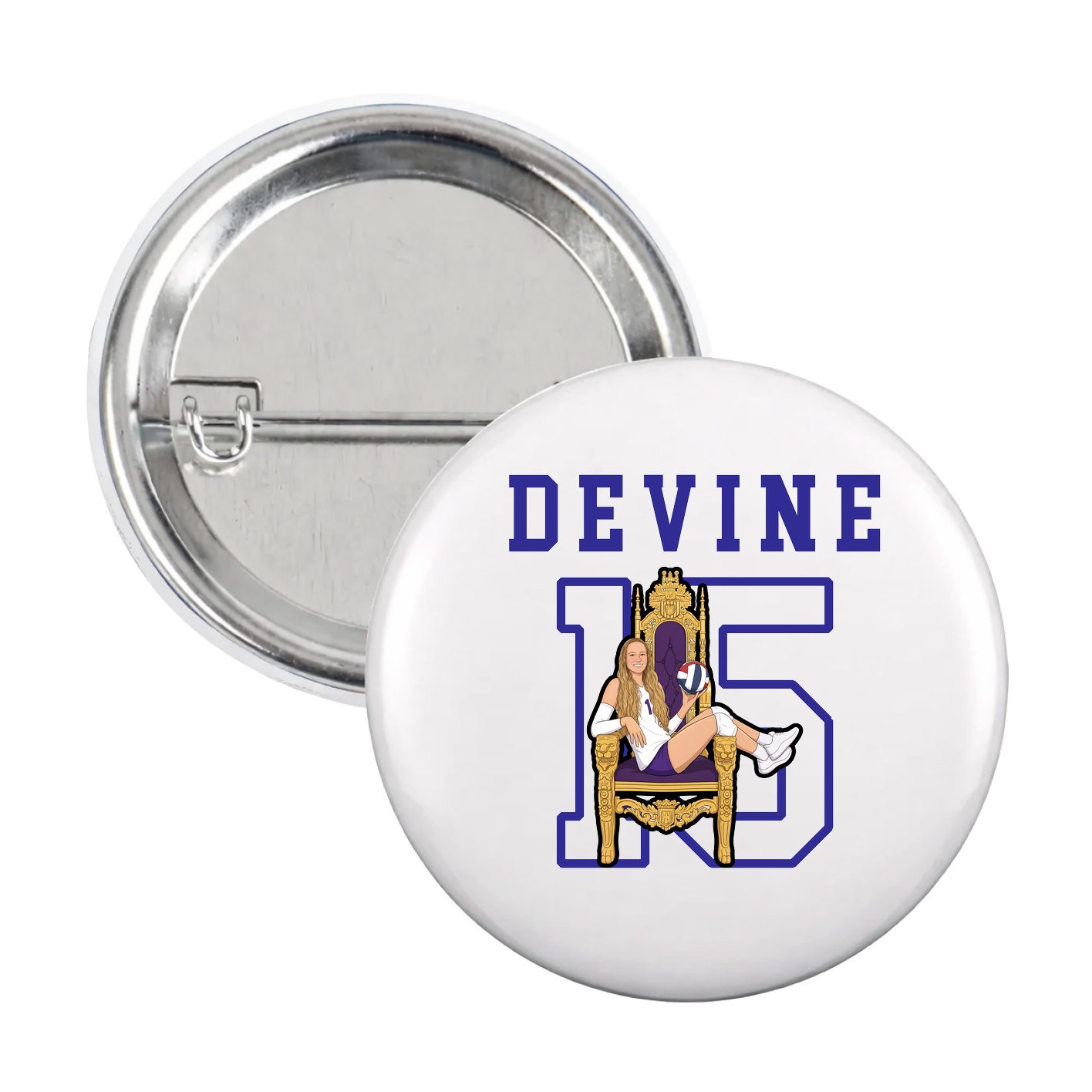 Game Day Button — Shirsey in White