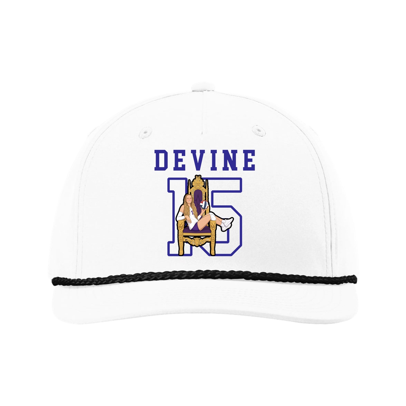 Five-Panel Classic Rope Cap — Shirsey in White