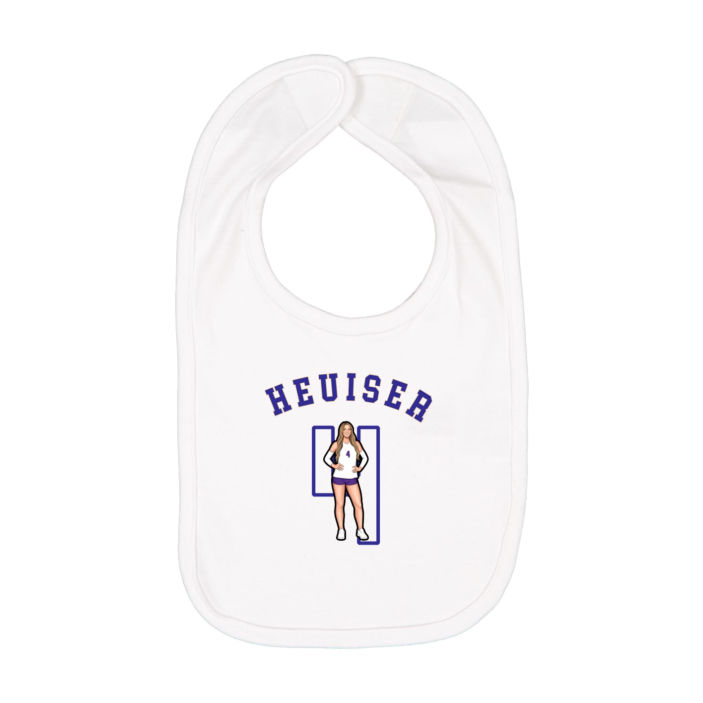 Infant Bib — Shirsey Arch in White