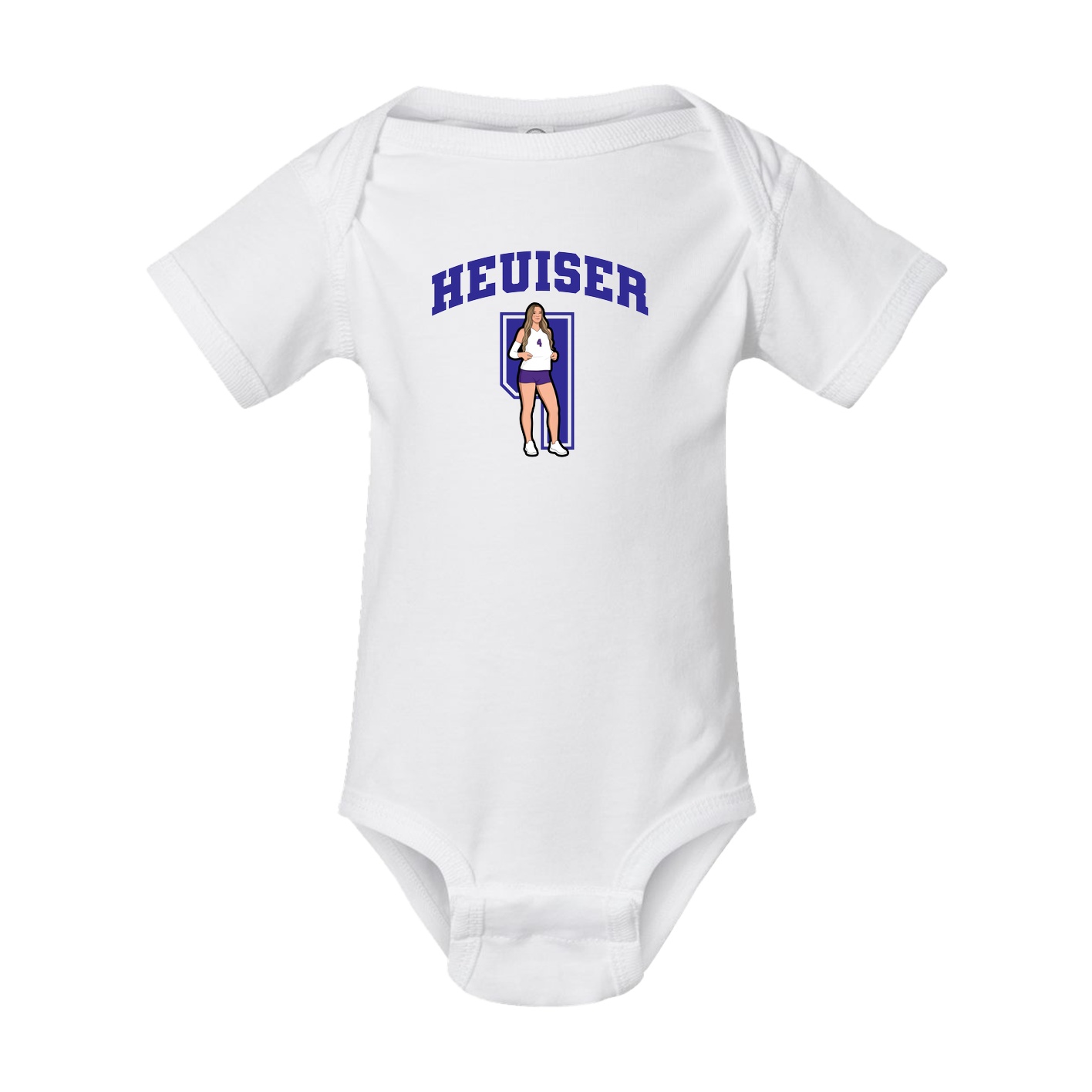 Baby Onesie — Number in White