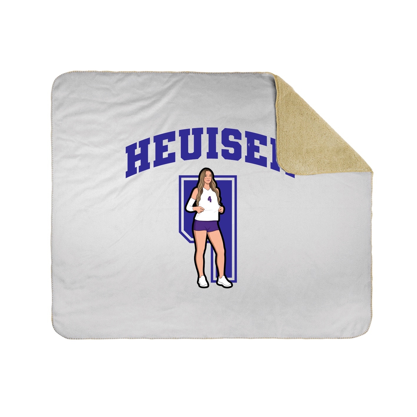 Throw Blanket — Number in White