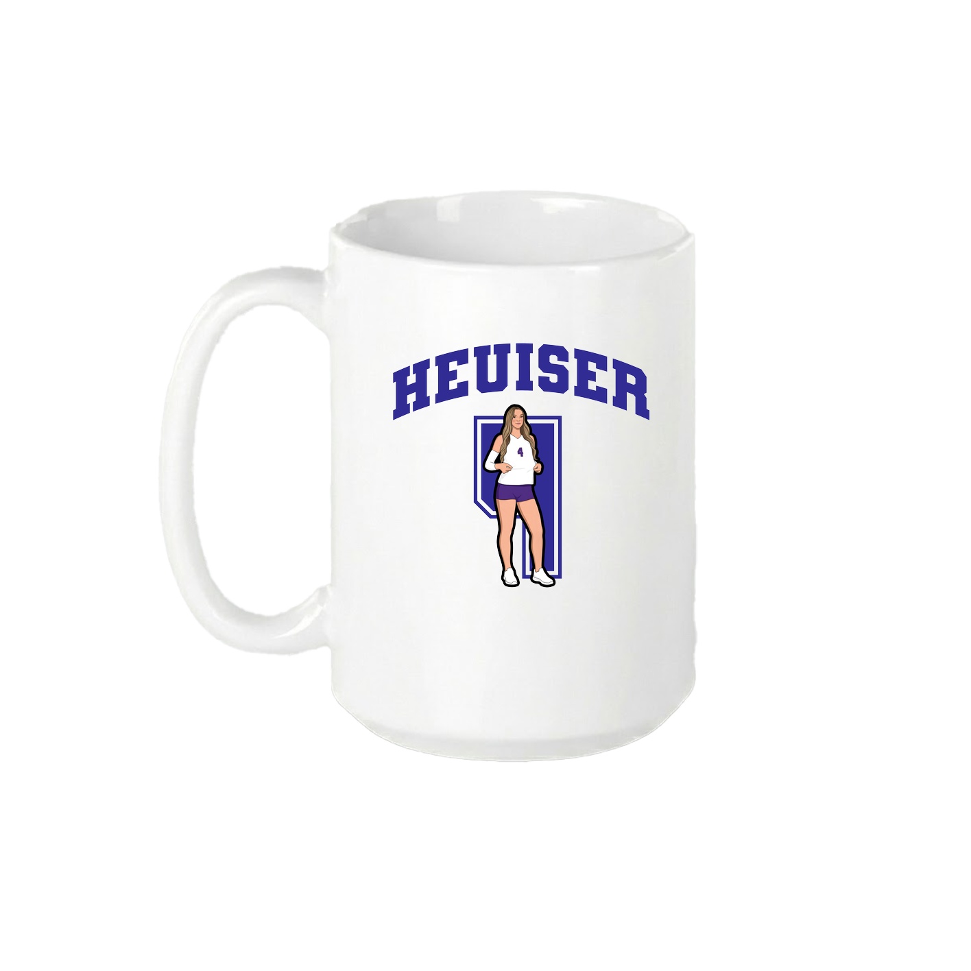 15oz Coffee Mug — Number in White