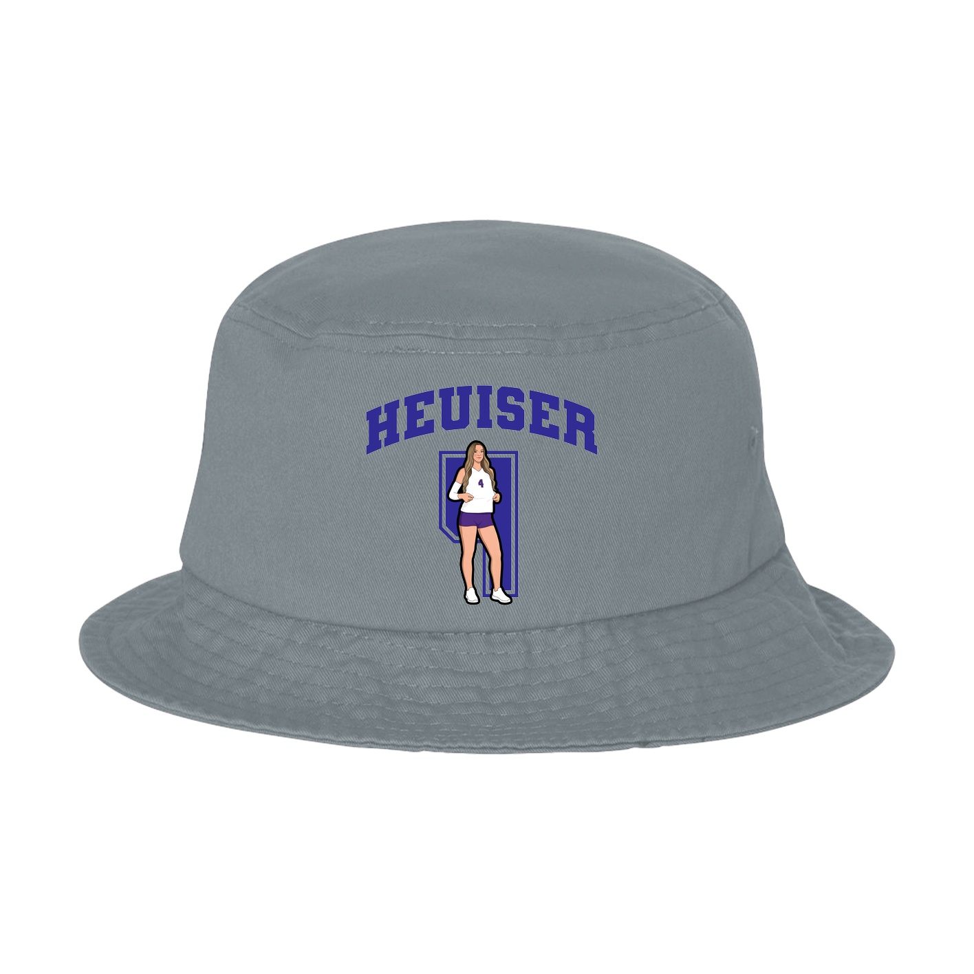 Bucket Cap — Number in Grey