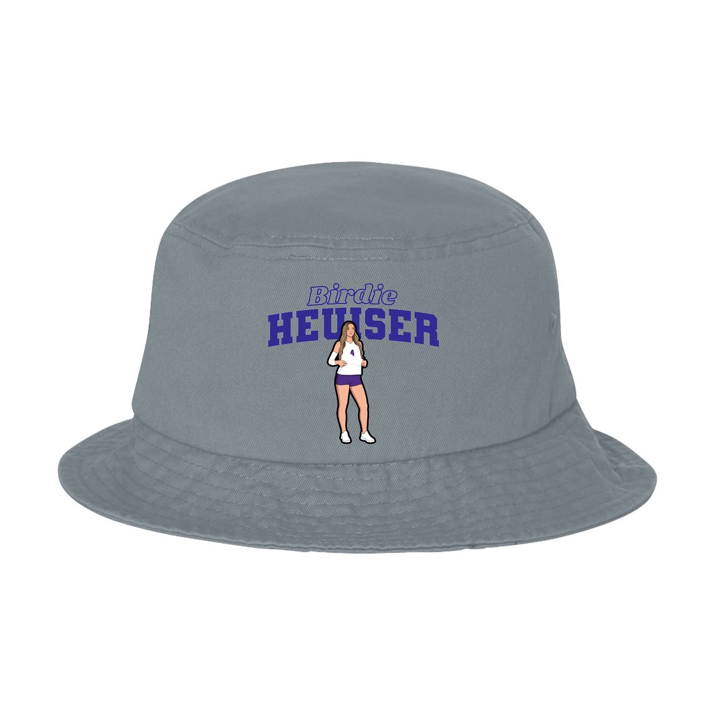 Bucket Cap — Name Arch in Grey