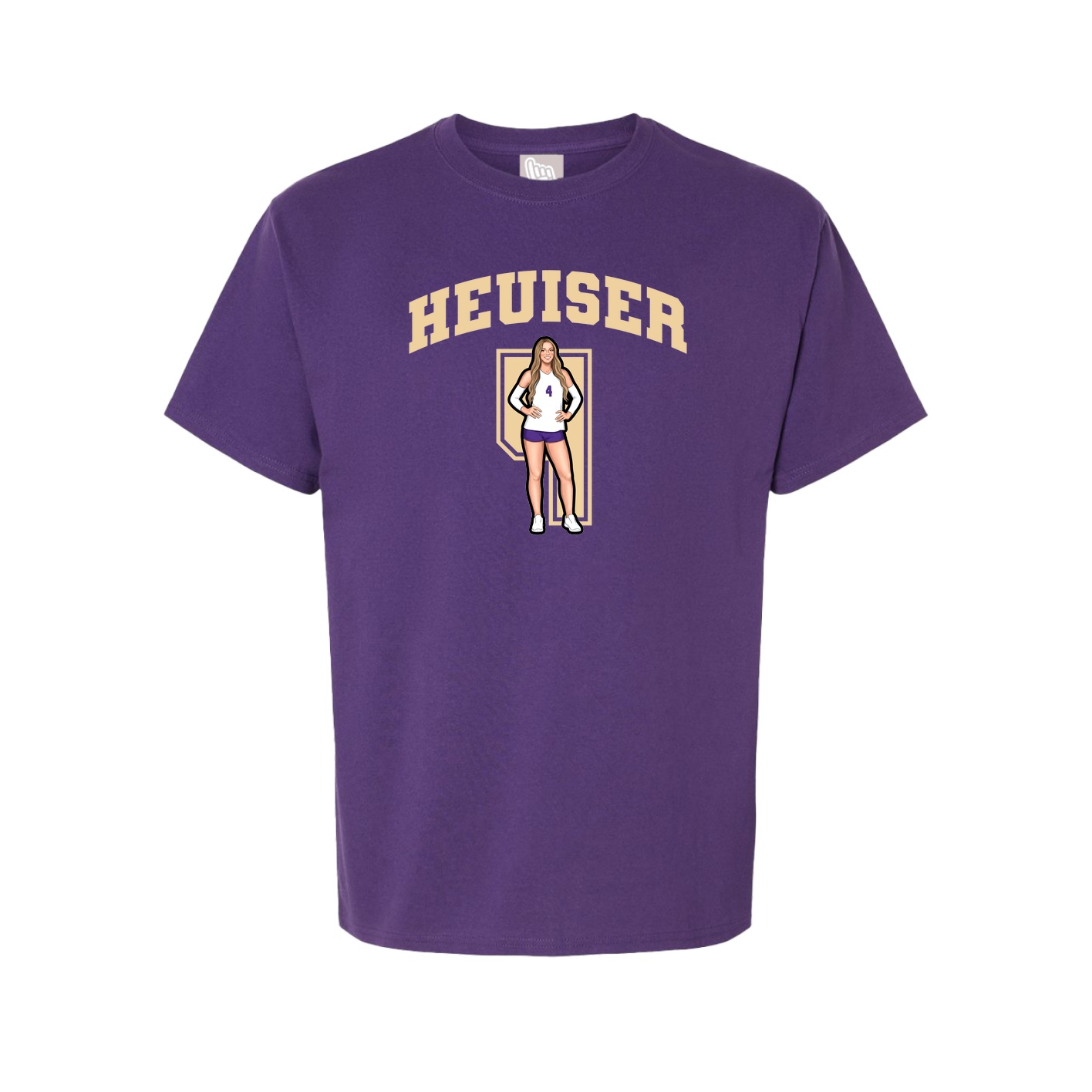 Youth Tee — Number in Purple