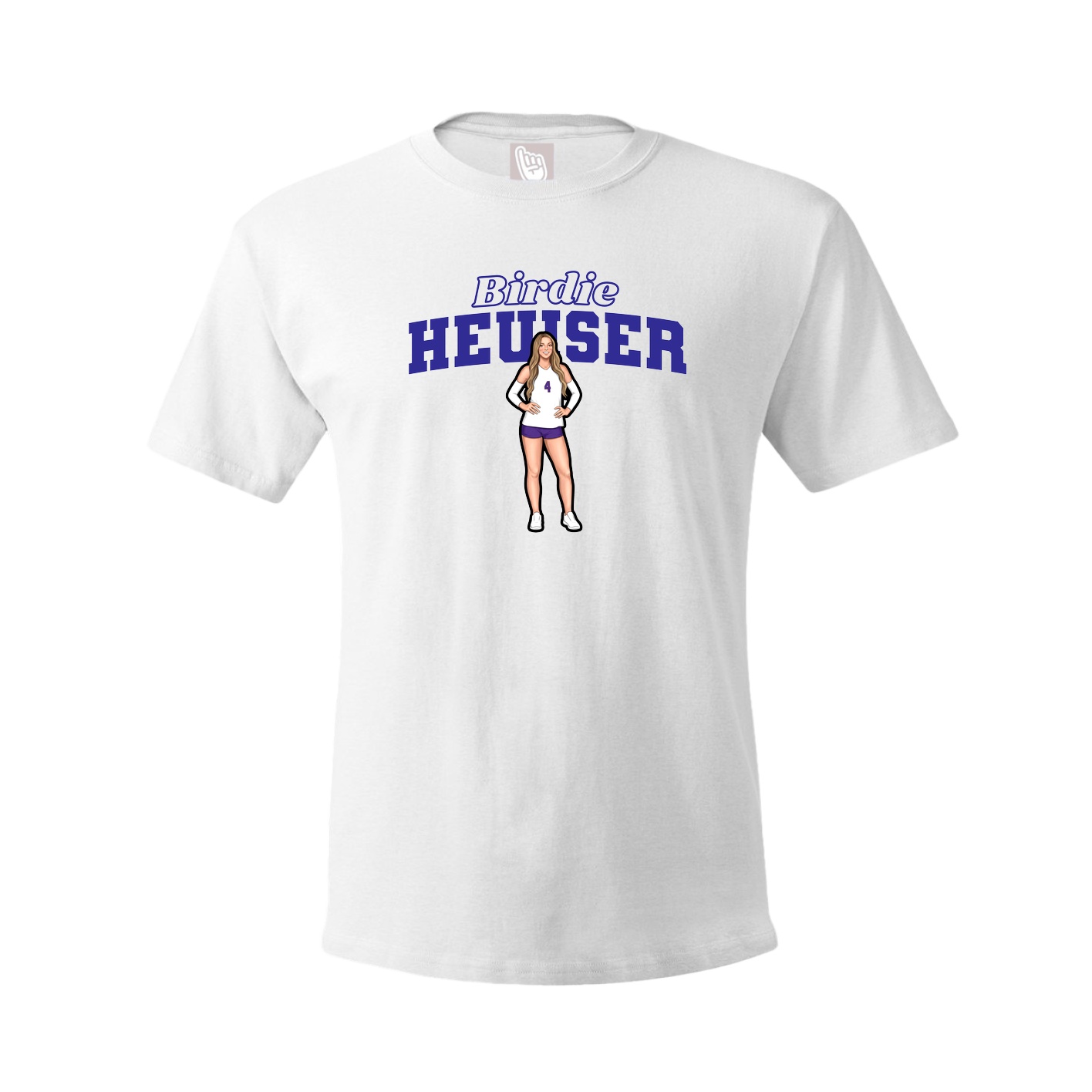 Youth Tee — Name Arch in White