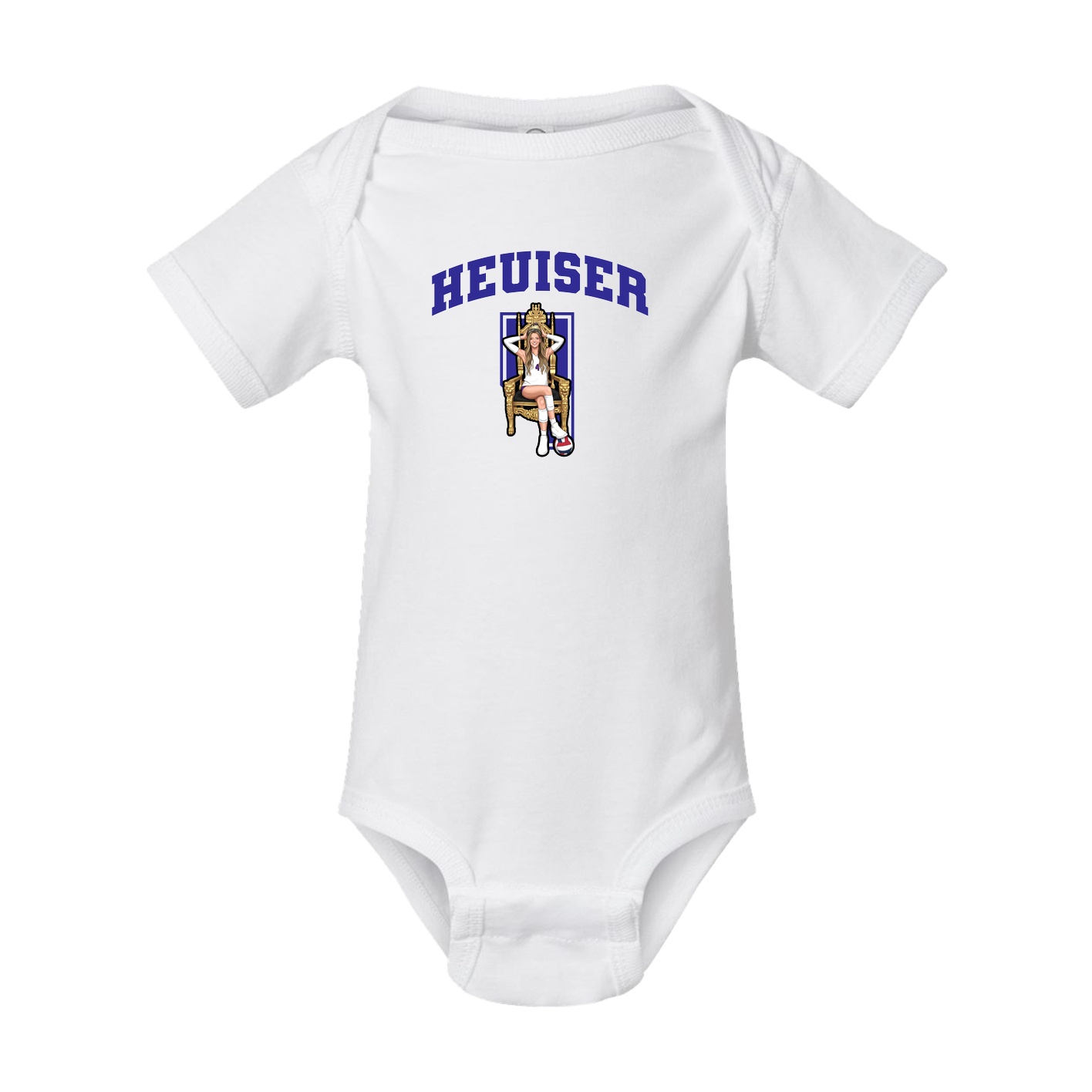 Baby Onesie — Number in White