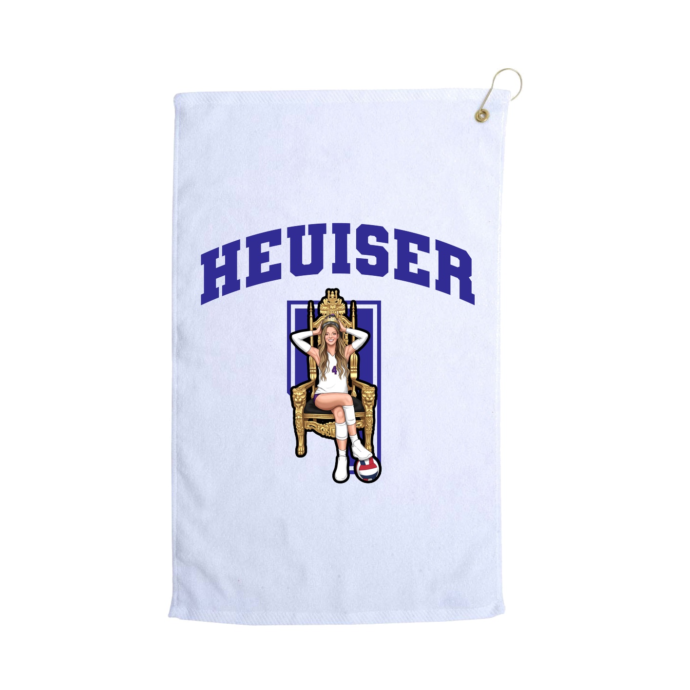 Golf Towel — Number in White