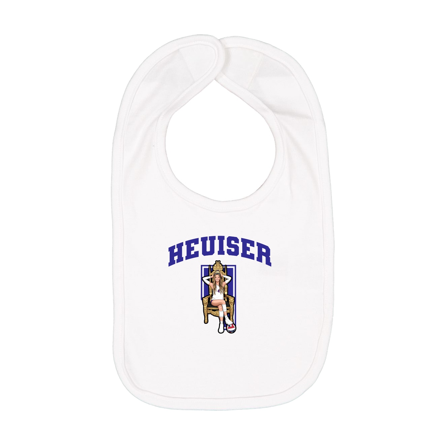 Infant Bib — Number in White