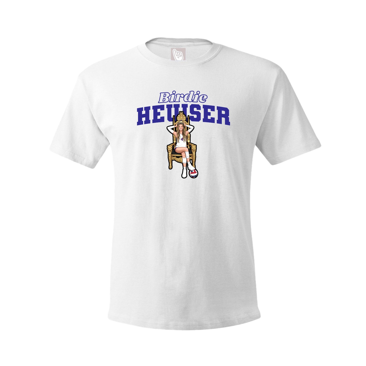 Youth Tee — Name Arch in White