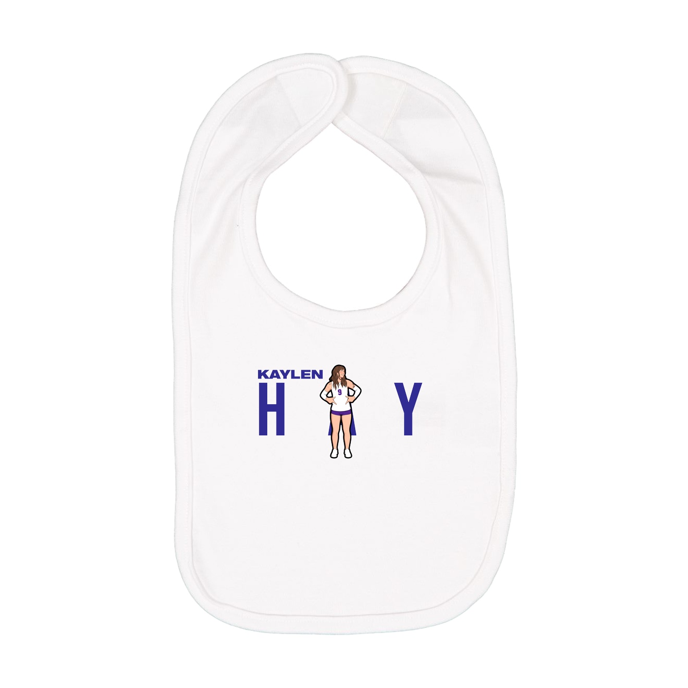 Infant Bib — Player Name in White