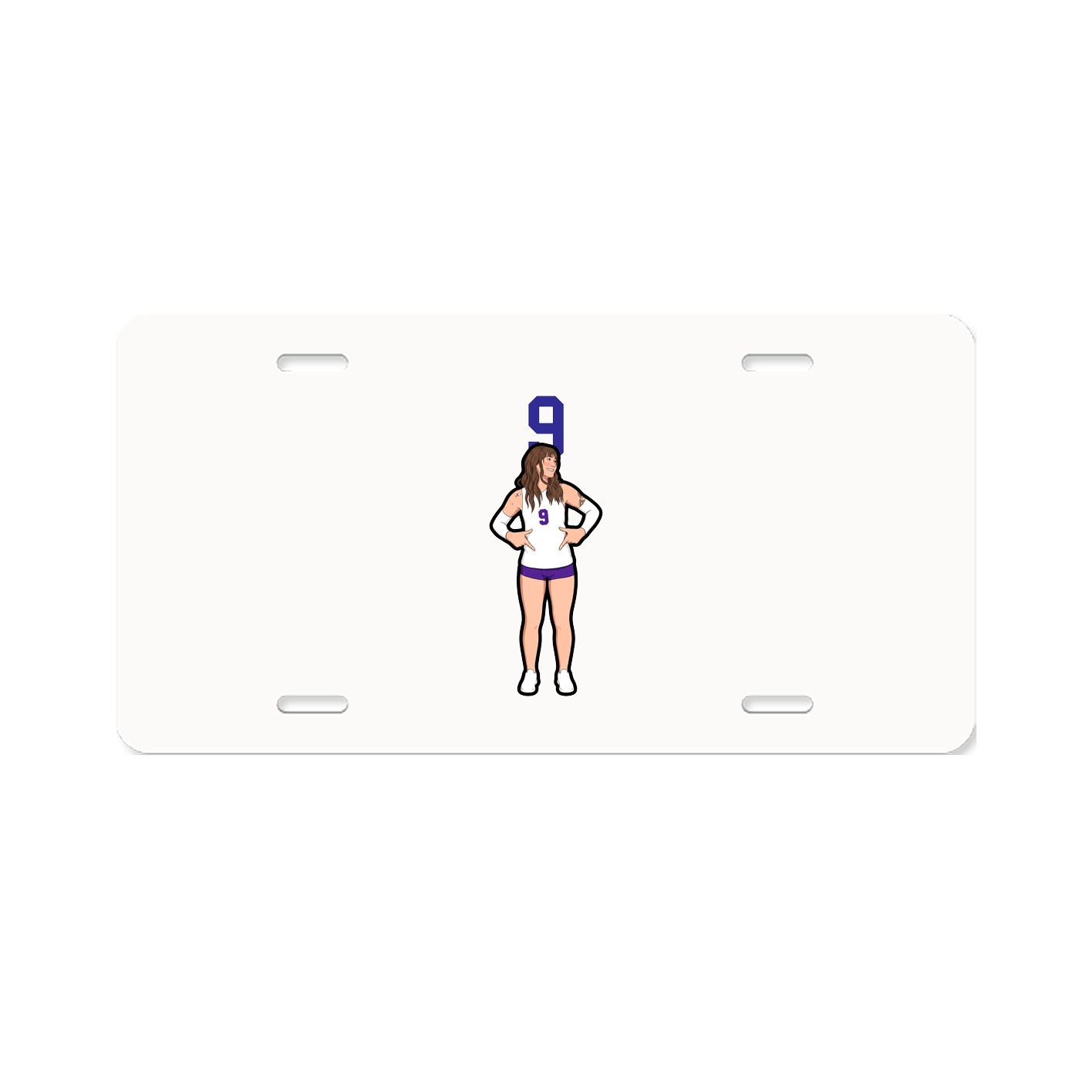 License Plate — Number Top in Classic