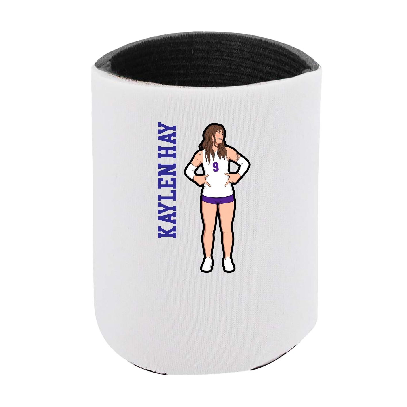Can Holder — Name Vertical in White