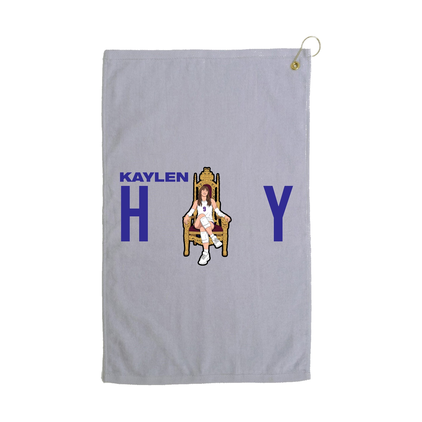 Golf Towel — Player Name in Grey