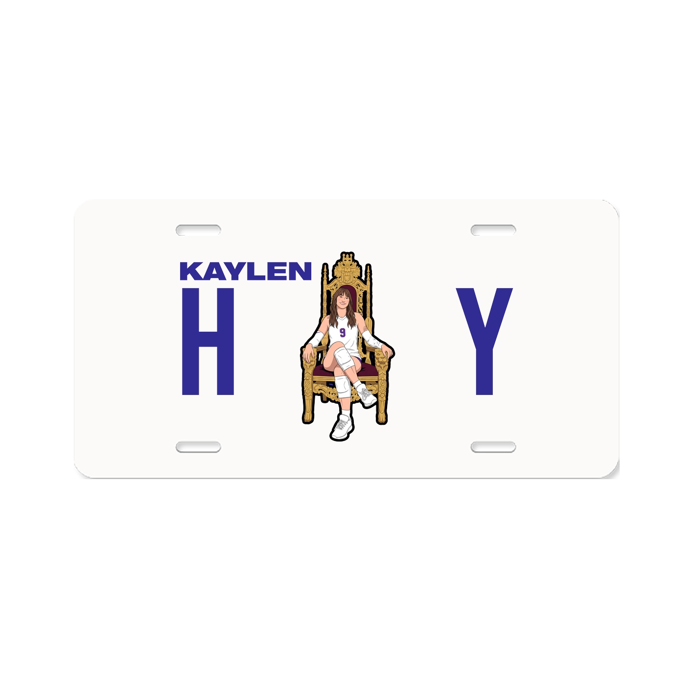 License Plate — Player Name in Classic