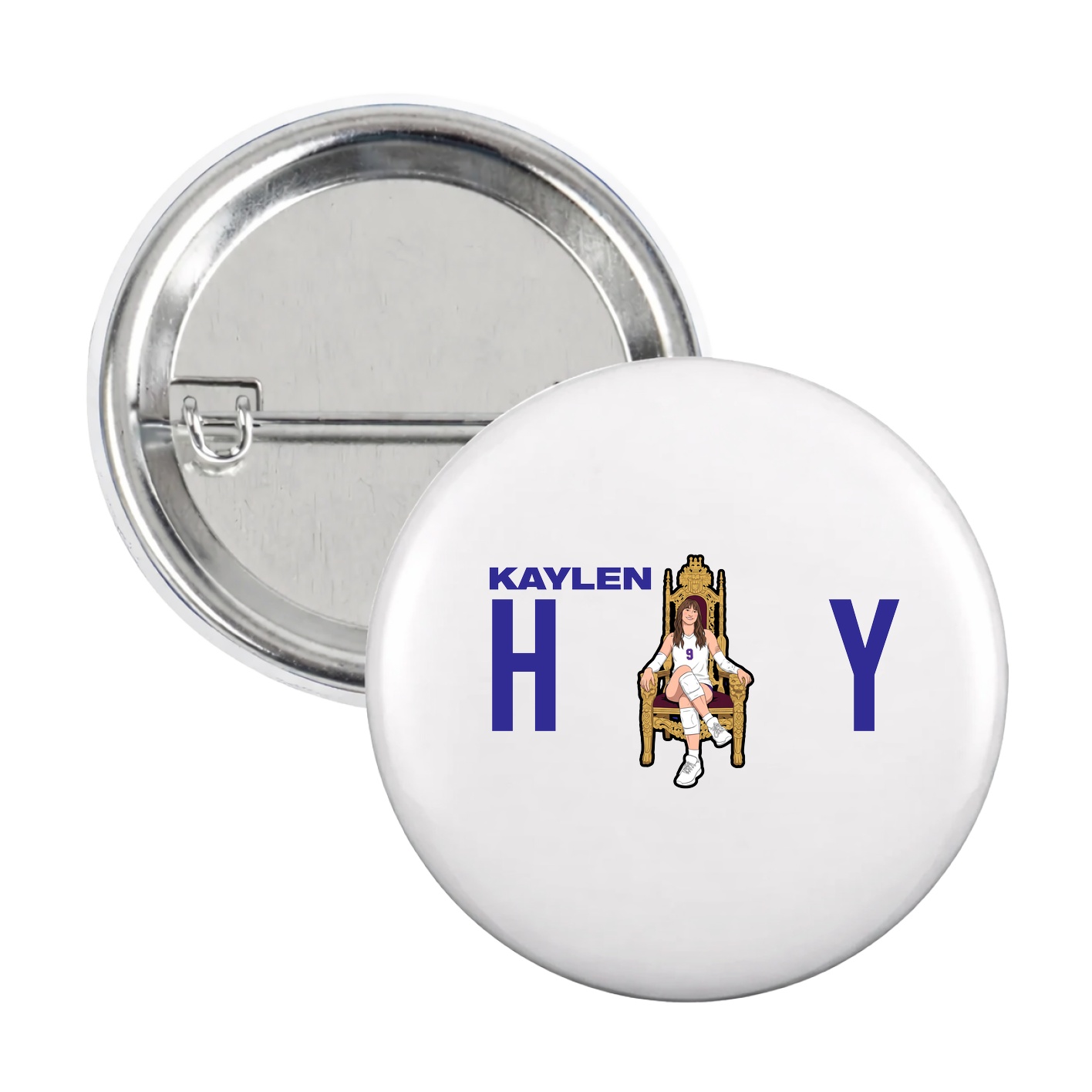 Game Day Button — Player Name in White