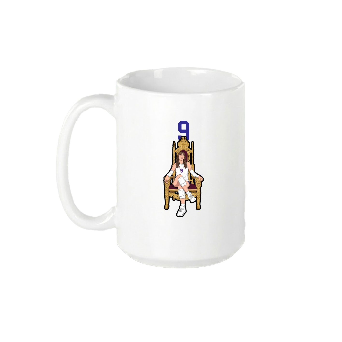 15oz Coffee Mug — Number Top in White