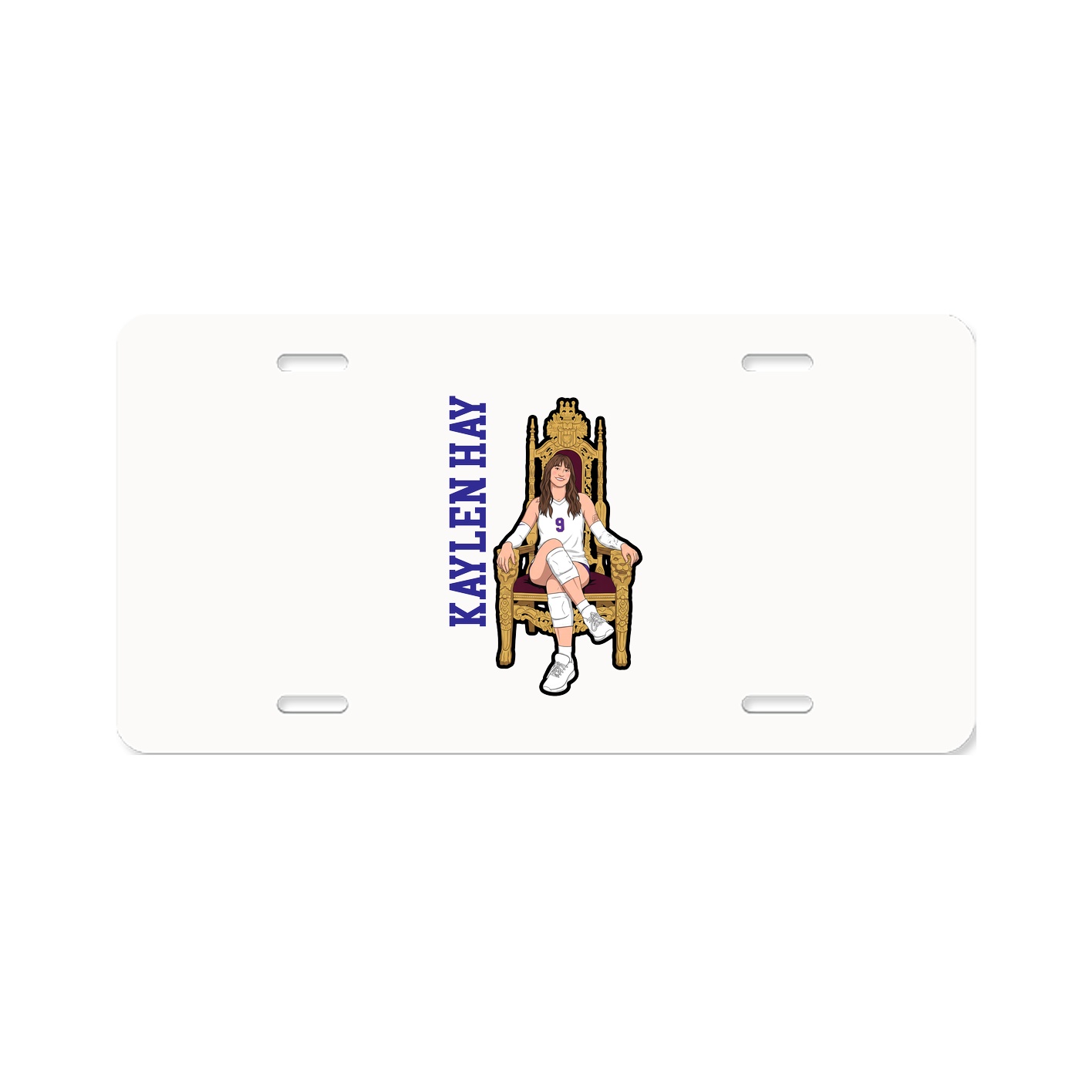 License Plate — Name Vertical in Classic