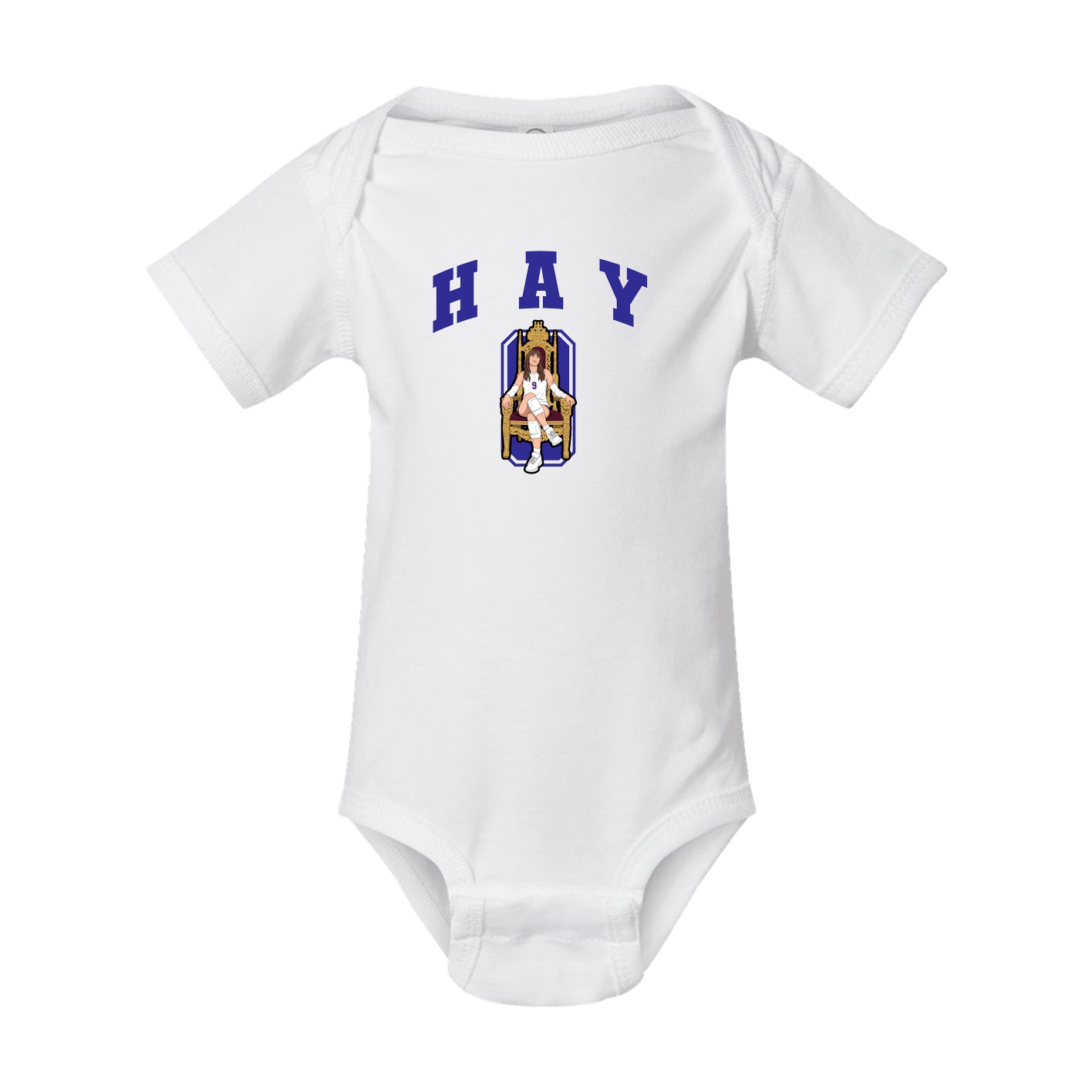 Baby Onesie — Number in White